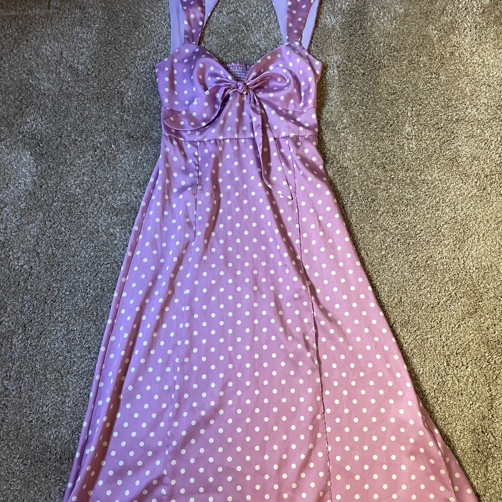 Purple Polka Dot Dress